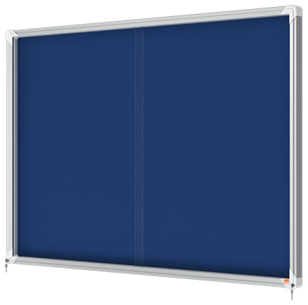 Nobo Schaukasten Premium Plus, 18 × A4 – Aluminium, ESG-Glas, abschliessbar, Innenbereich, 135,5 × 97 × 6,3 cm
