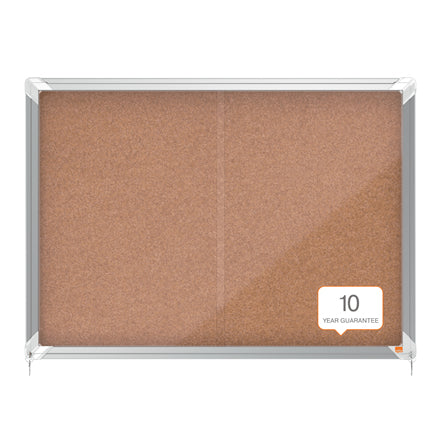 Nobo Schaukasten Premium Plus, 8 × A4 – Aluminium, Sicherheitsglas, abschliessbar, 92,5 × 66,8 × 6,3 cm