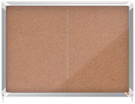 Nobo Schaukasten Premium Plus, 8 × A4 – Aluminium, Sicherheitsglas, abschliessbar, 92,5 × 66,8 × 6,3 cm