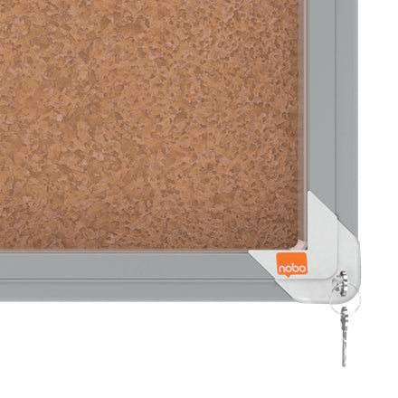 Nobo Schaukasten Premium Plus, 27 × A4 – Aluminium, 4 mm Sicherheitsglas, abschliessbar, Innenbereich