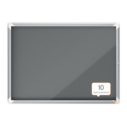 Nobo Schaukasten Premium Plus, 8 × A4 – Aluminium, Glas, abschliessbar, Innenbereich, 92,4 × 66,8 × 4,3 cm