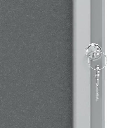 Nobo Schaukasten Premium Plus, 8 × A4 – Aluminium, Glas, abschliessbar, Innenbereich, 92,4 × 66,8 × 4,3 cm