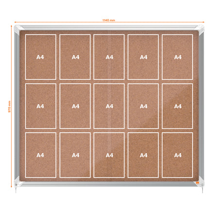 Nobo Pinnwand – Kork, Aluminiumrahmen – 114 × 97 cm