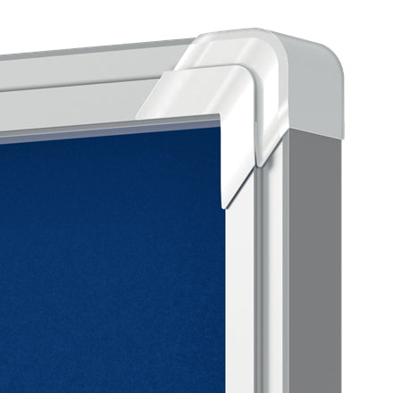 Nobo Schaukasten Premium Plus – Filz-Rückwand, Blau, inkl. Befestigungsmaterial & 2 Schlüssel, Schiebetür, 4 mm Sicherheitsglas