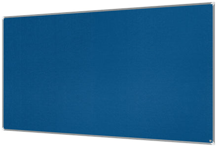 Nobo Pinnwand – Filz, Alurahmen – 241,5 × 119,6 cm, Blau, Premium Plus
