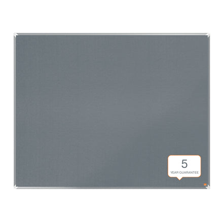 Nobo Pinnwand – Filz, Alurahmen – 150 × 120 cm, Grau, Premium Plus
