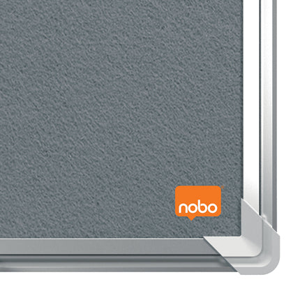 Nobo Pinnwand – Filz, Alurahmen – 120,5 × 89,7 cm, Grau, Premium Plus