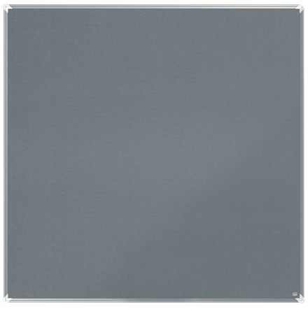 Nobo Pinnwand – Filz, Alurahmen – 120 × 120 cm, Grau, Premium Plus