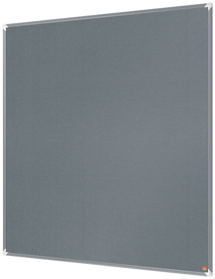 Nobo Pinnwand – Filz, Alurahmen – 120 × 120 cm, Grau, Premium Plus