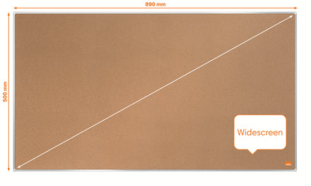 Nobo Pinnwand – Kork – 89 × 50 cm, Widescreen Impression Pro