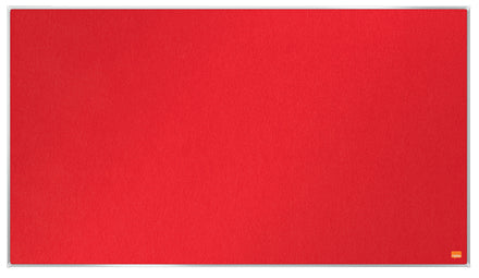 Nobo Filztafel Impression Pro – 89,8 × 51 cm – rot, Alurahmen