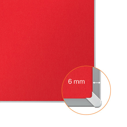 Nobo Pinnwand – Filz, Alurahmen – 122 × 69 cm, Rot, Impression Pro Widescreen