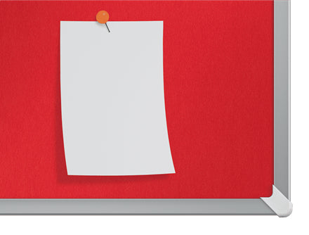 Nobo Pinnwand – Filz, Alurahmen – 122 × 69 cm, Rot, Impression Pro Widescreen
