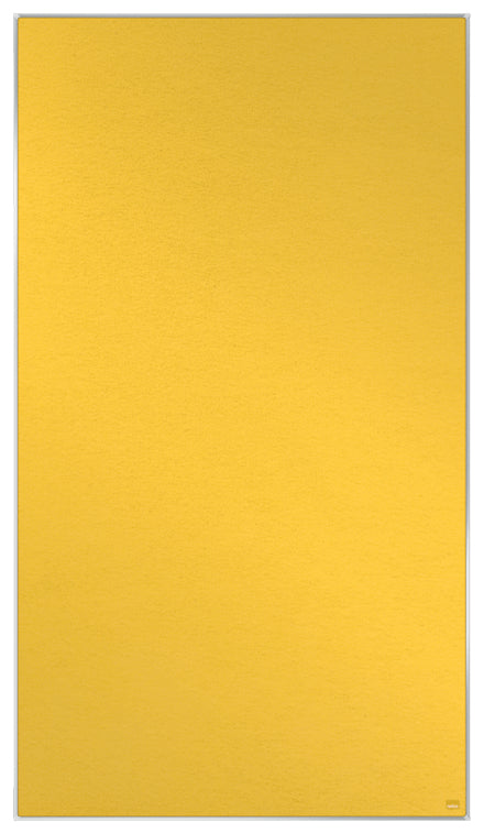 Nobo Pinnwand – Filz, Alurahmen – 189,4 × 107,1 cm, Gelb, Impression Pro Widescreen