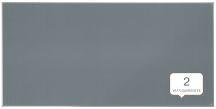 Nobo Pinnwand – Filz, Alurahmen – 240 × 120 cm, Grau, Essence