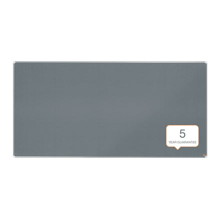 Nobo Pinnwand – Filz, Alurahmen – 240 × 120 cm, Grau, Premium Plus