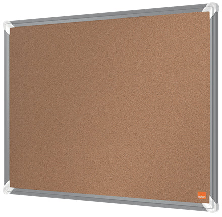 Nobo Korktafel Premium Plus – 60 × 45 cm – braun, Aluminiumrahmen