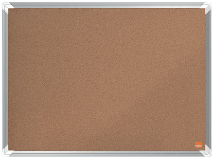 Nobo Korktafel Premium Plus – 60 × 45 cm – braun, Aluminiumrahmen