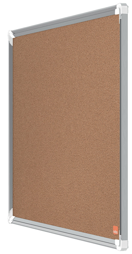Nobo Korktafel Premium Plus – 60 × 45 cm – braun, Aluminiumrahmen