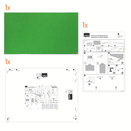 Nobo Pinnwand – Filz, Alurahmen – 122,9 × 69,8 cm, Grün, Impression Pro Widescreen