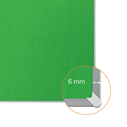 Nobo Filztafel Impression Pro Widescreen – 89,8 × 51 cm – grün, Alurahmen