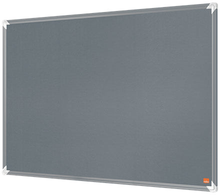 Nobo Filztafel Premium Plus – 90,3 × 59,4 cm – Grau, Alurahmen
