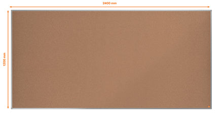 Nobo Pinnwand – Kork, Aluminiumrahmen – 240 × 120 cm, Essence