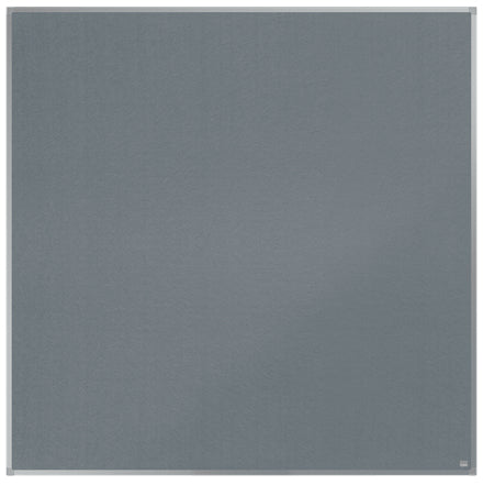 Nobo Pinnwand – Filz, Alurahmen – 119,6 × 119,6 cm, Grau