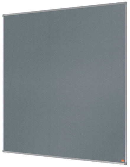Nobo Pinnwand – Filz, Alurahmen – 119,6 × 119,6 cm, Grau