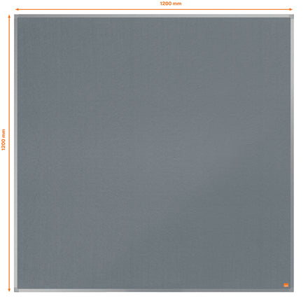 Nobo Pinnwand – Filz, Alurahmen – 119,6 × 119,6 cm, Grau