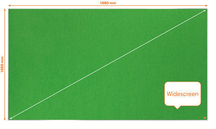 Nobo Pinnwand – Filz, Alurahmen – 189,4 × 107,1 cm, Grün