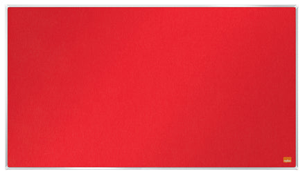 Nobo Filztafel Impression Pro – 72,1 × 41,1 cm – rot, Alurahmen