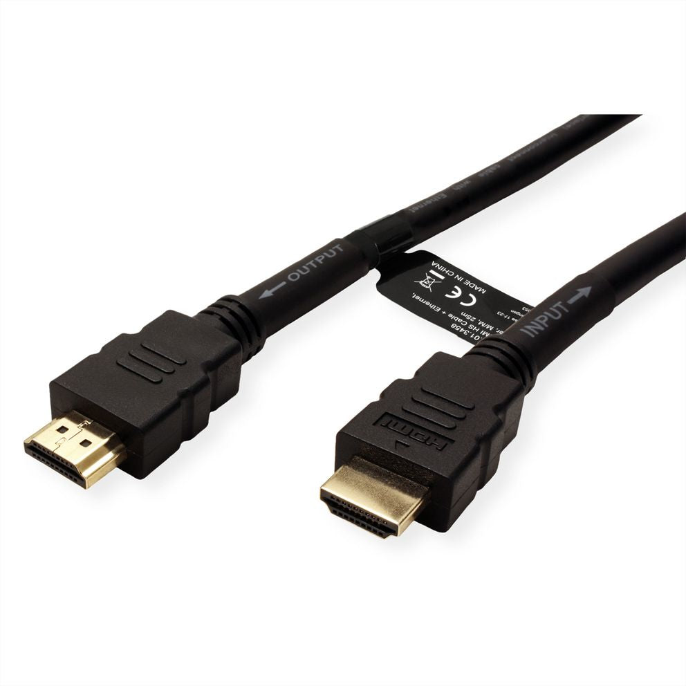 ROLINE HDMI Kabel 4K 30 Hz – 25 m – aktiv, Ethernet