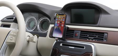 Brodit Kfz-Ladehalterung – Zigarettenanzünder, Schraubbefestigung – USB-A ×2 (QC 3.0, 2,4 A) – für iPhone 12 M