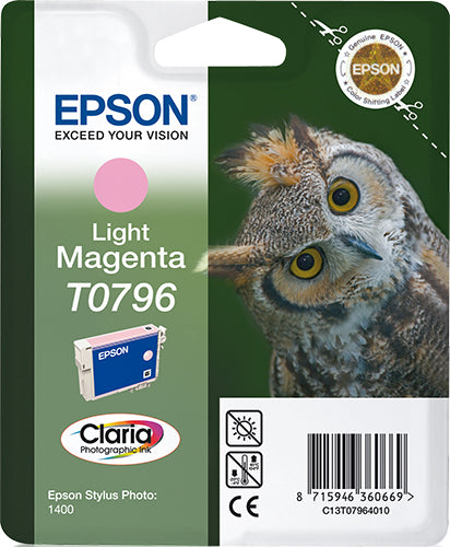 Epson Tintenpatrone T0796, Magenta, 560 Seiten, Original – für Tintenstrahldrucker und Multifunktionsgeräte