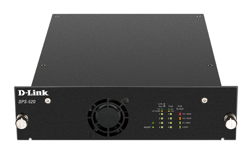 D-Link DPS-520 Redundantes Netzteil 180 W – PoE 180 W (90 W/Port) – für DGS-1520-28 und andere