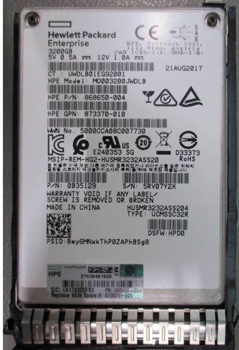 HPE SAS SSD – 3,2 TB, 12G SAS, SFF