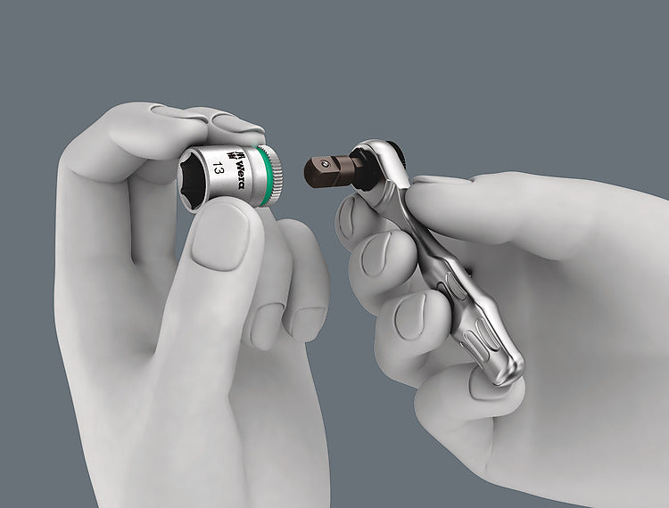 Wera Zyklop Mini – Bithalter 1/4", mit Ratsche, 180 mm – 8001 A