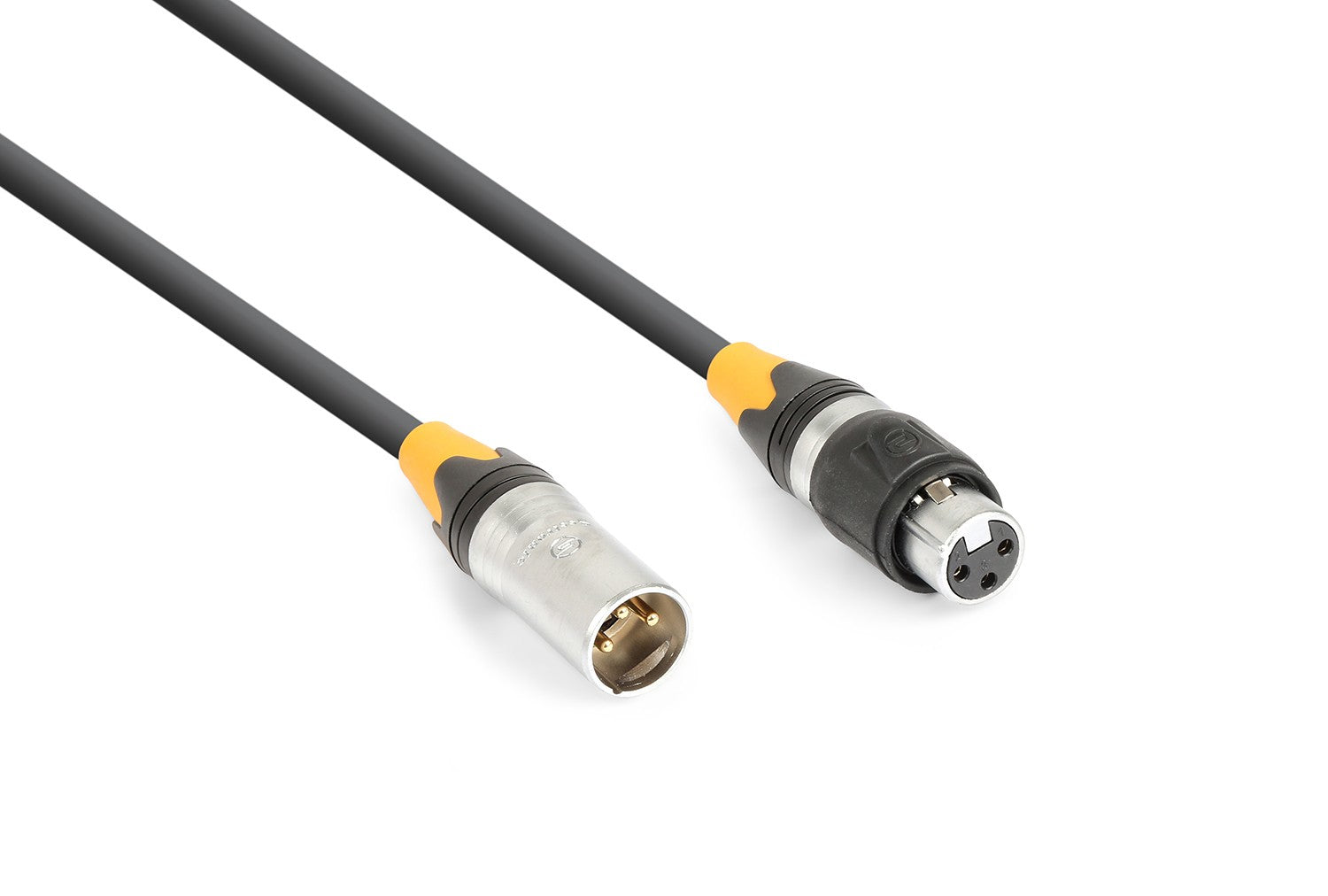 PD-Connex CX104-12 – DMX-Kabel, XLR 3-Pin (männlich zu weiblich), 12 m, IP65, Schwarz