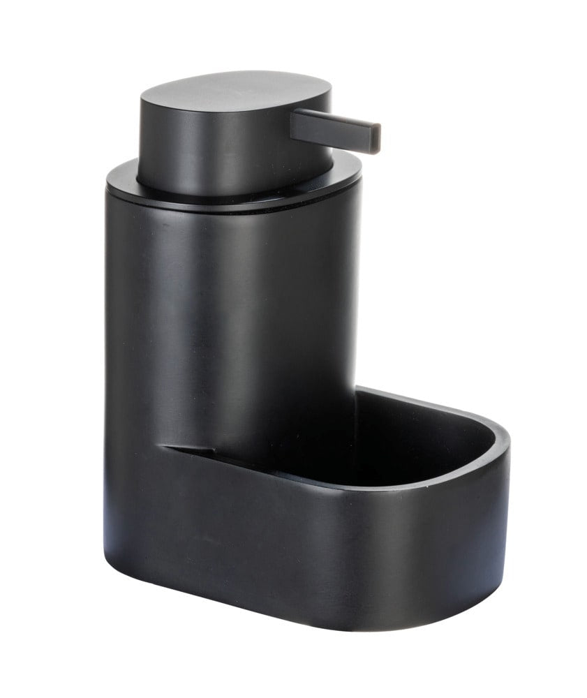 Wenko Shila Seifenspender – Kunststoff, Schwarz, 400 ml
