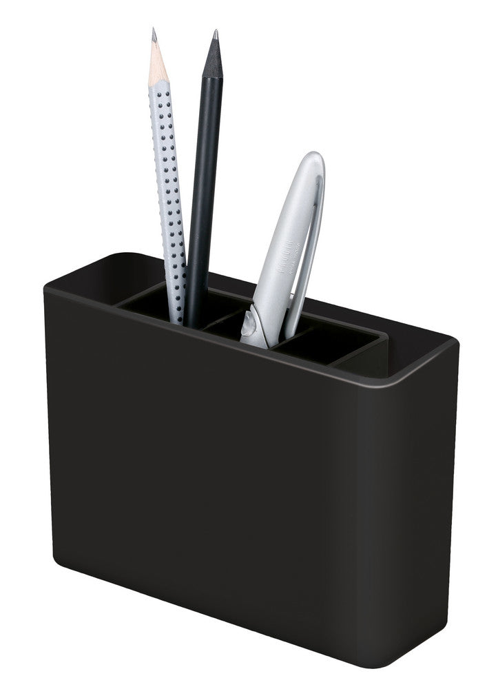 HAN Stiftehalter – 5 Fächer, Acrylnitril-Butadien-Styrol (ABS), schwarz, 135 × 98 × 40 mm