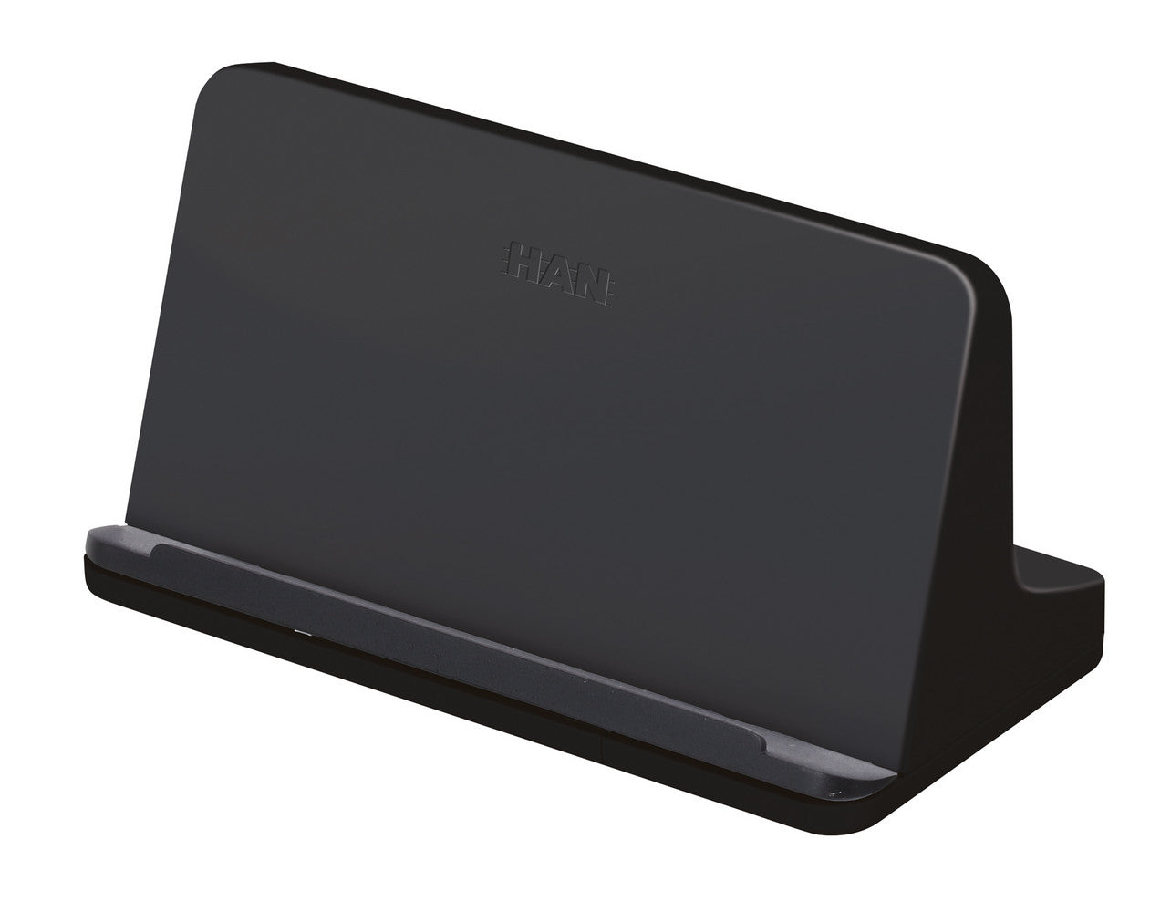 HAN Smart-Line Tablet-Ständer – für Tablets bis 11", kabelgebunden, mit Ladefunktion – Schwarz