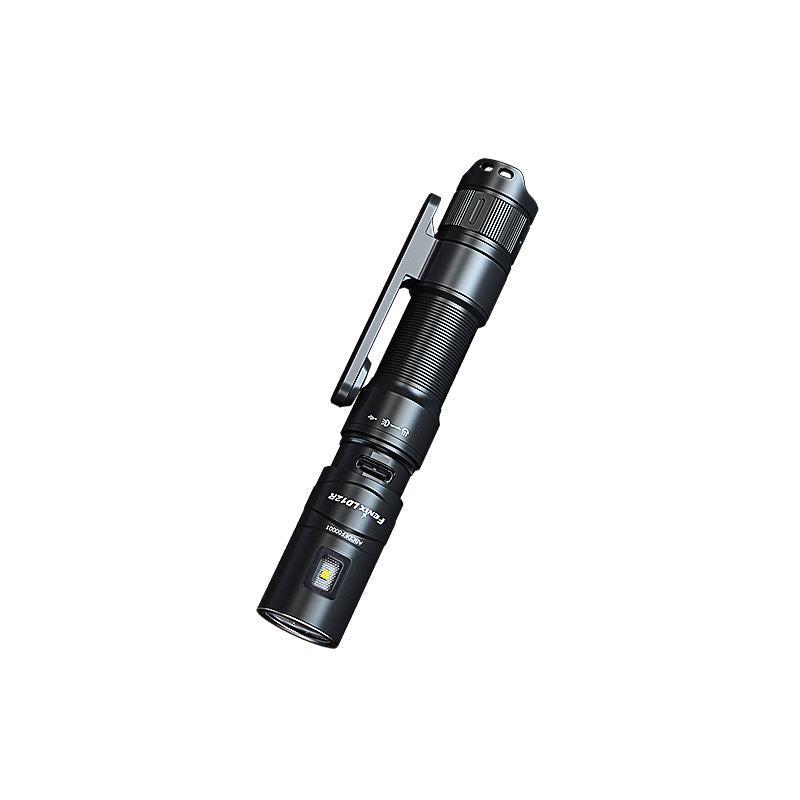 Fenix Taschenlampe LD12R – 600 lm, 186 m, IP68, Akkubetrieb, USB, 2 Stufen – Schwarz