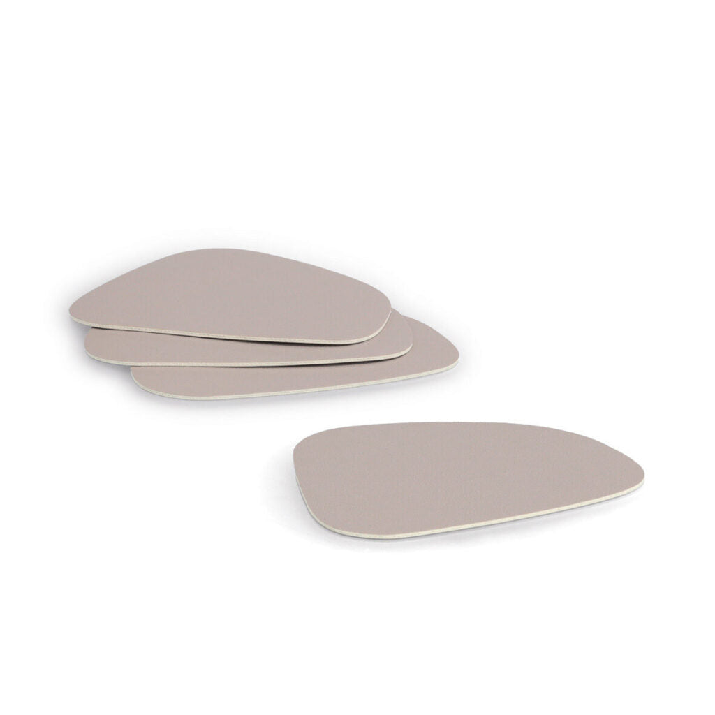 Zeller Present Glasuntersetzer – 4er Set, 10 × 12 cm, Kunststoff (PVC), Beige