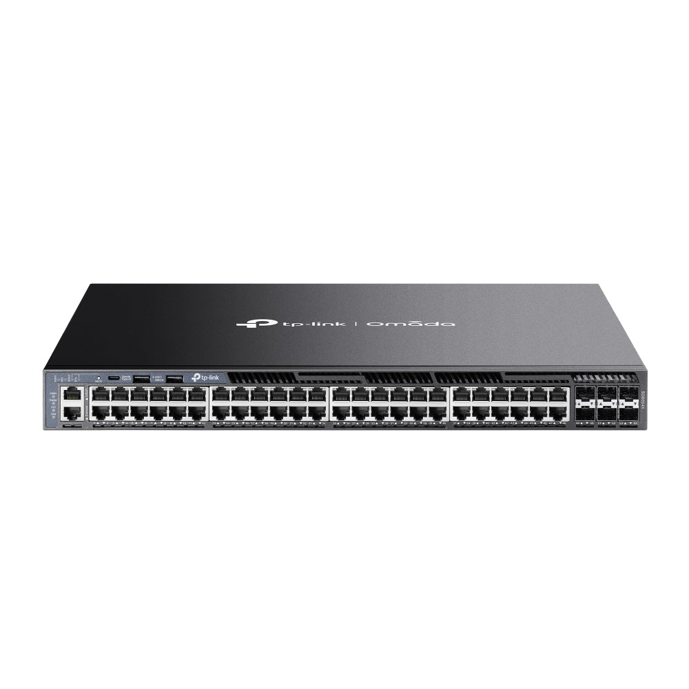 TP-Link SG6654X – Managed L3 Switch – 48× 1G, 6× SFP+, 19", 1U