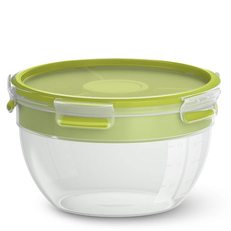 EMSA Clip&Go – Lunchbox 2,6 l, Ø 21,8 × 12,7 cm, Polypropylen/TPE, leckdicht