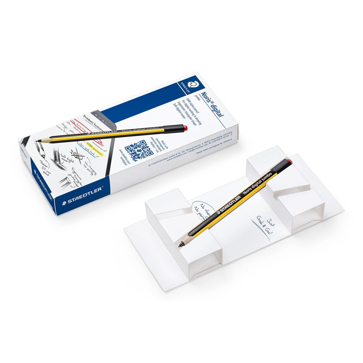 Staedtler Noris digital jumbo – Touch Pen, nachfüllbar, radierbar, PEFC, mehrfarbig
