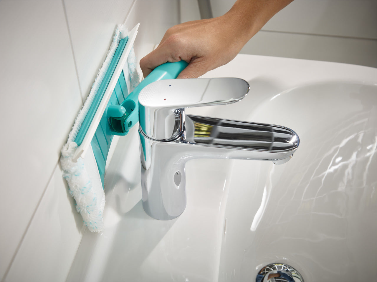 Leifheit Wischbezug 41701 – 1 Stk. – Kunststoff, Gummi, weiss, für Leifheit Click System, 19,5 × 4,5 × 30,5 cm