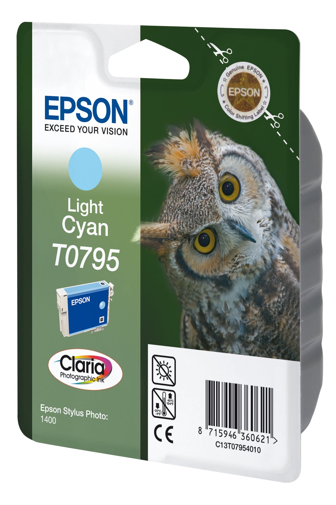 Epson Tintenpatrone T0795, cyan – für Tintenstrahldrucker/Multifunktionsgeräte