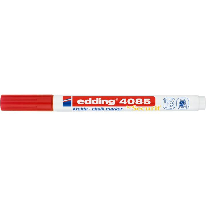 Edding 4085 Kreidemarker – Rund 1–2 mm – Rot, für Glas/Tafel
